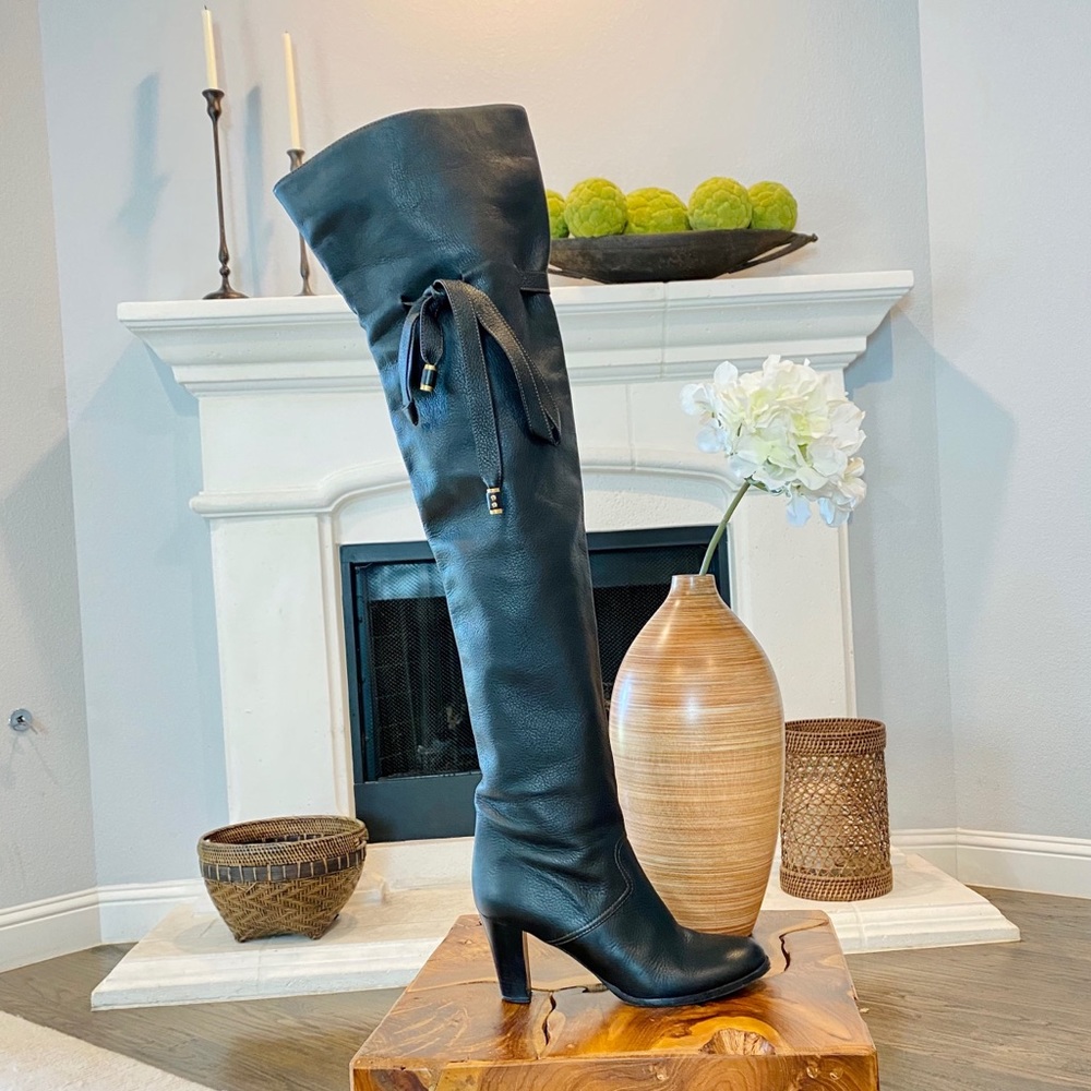 Sold Chloé Over The Knee Thigh High Leather Boots - Picture 1 of 7